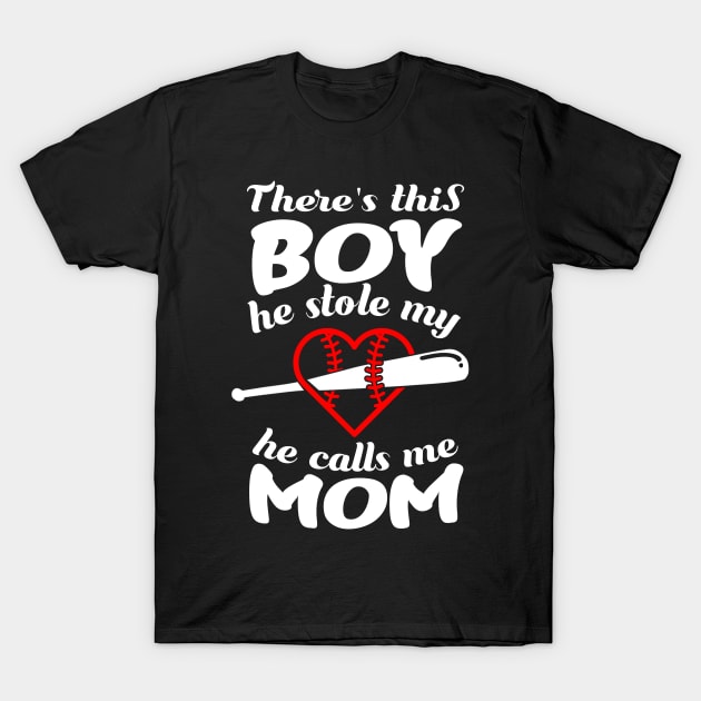 'He Calls Me Mom' Sweet Baseball Mother Gift T-Shirt by ourwackyhome